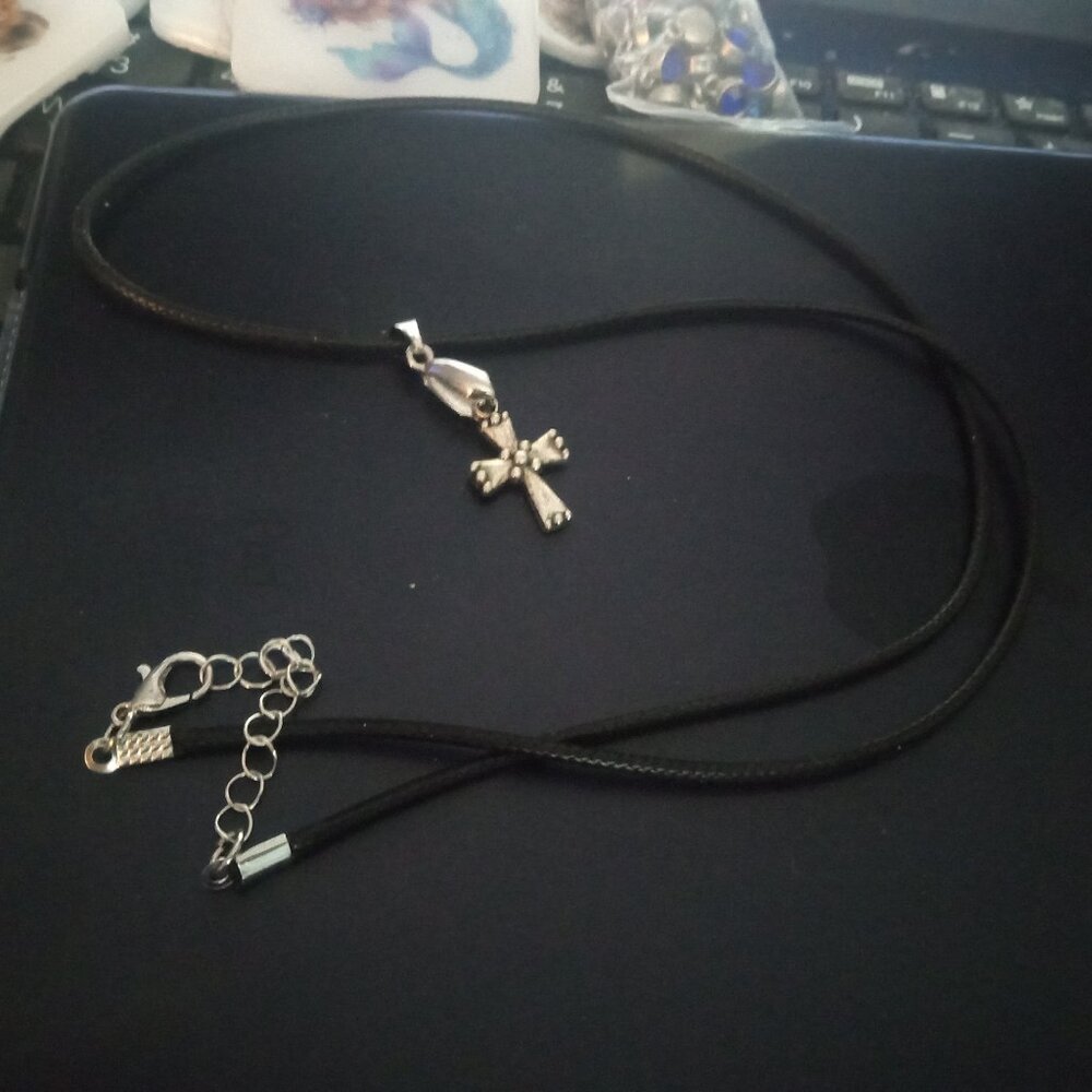 Handmade Silver Plated Cross Necklace